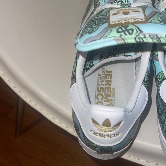 ADIDAS ORIGINALS JEREMY SCOTT MONEY PRINT SUPERSTAR SHOES NEW NO BOX - Picture 6 of 8
